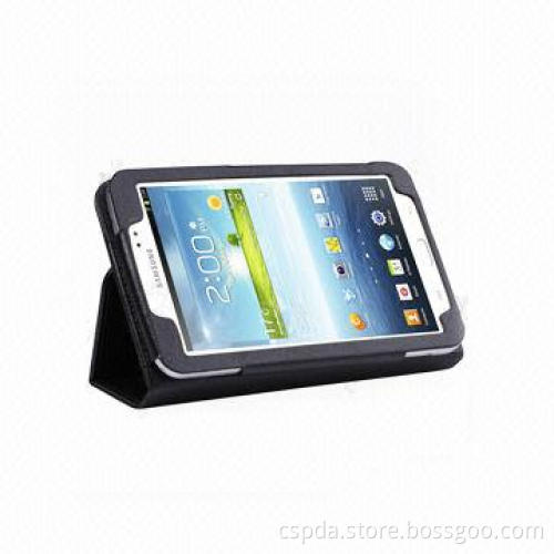 2013 PU back stand cover case for Samsung Tab 37 inches with hand strap